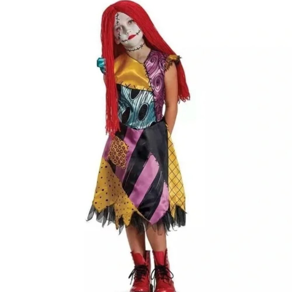 Girls Medium 7-8 Sally Deluxe Costume‎ Nightmare Before Christmas Halloween